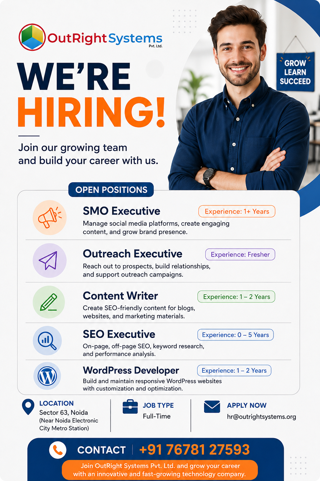 OutRight Systems is hiring for SMO, outreach, content, SEO, and WordPress roles