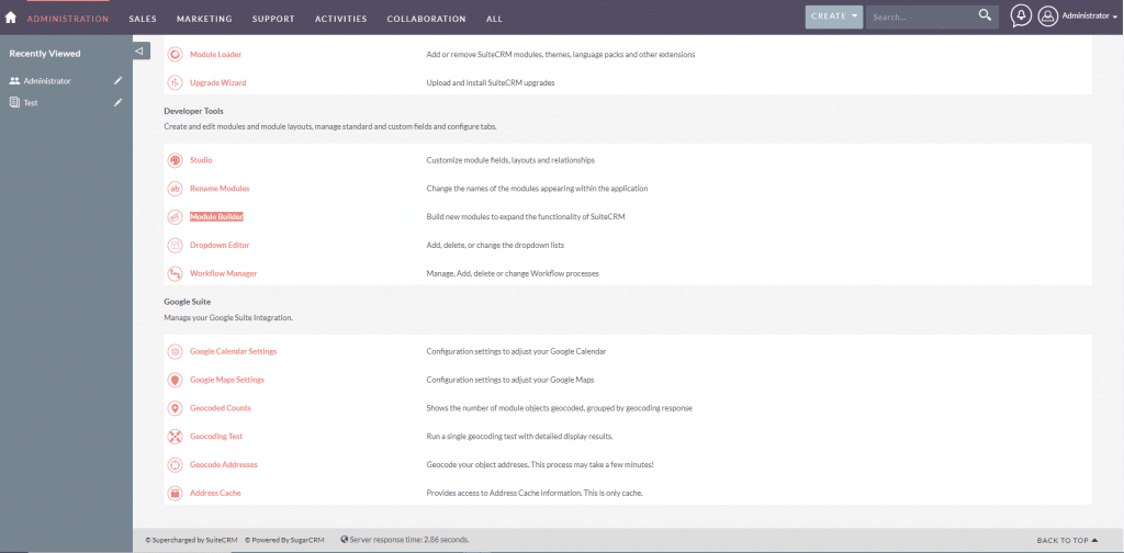 SuiteCRM Module Builder