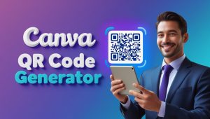 Canva QR Code Generator - Smiling Businessman with Successful QR Code Result