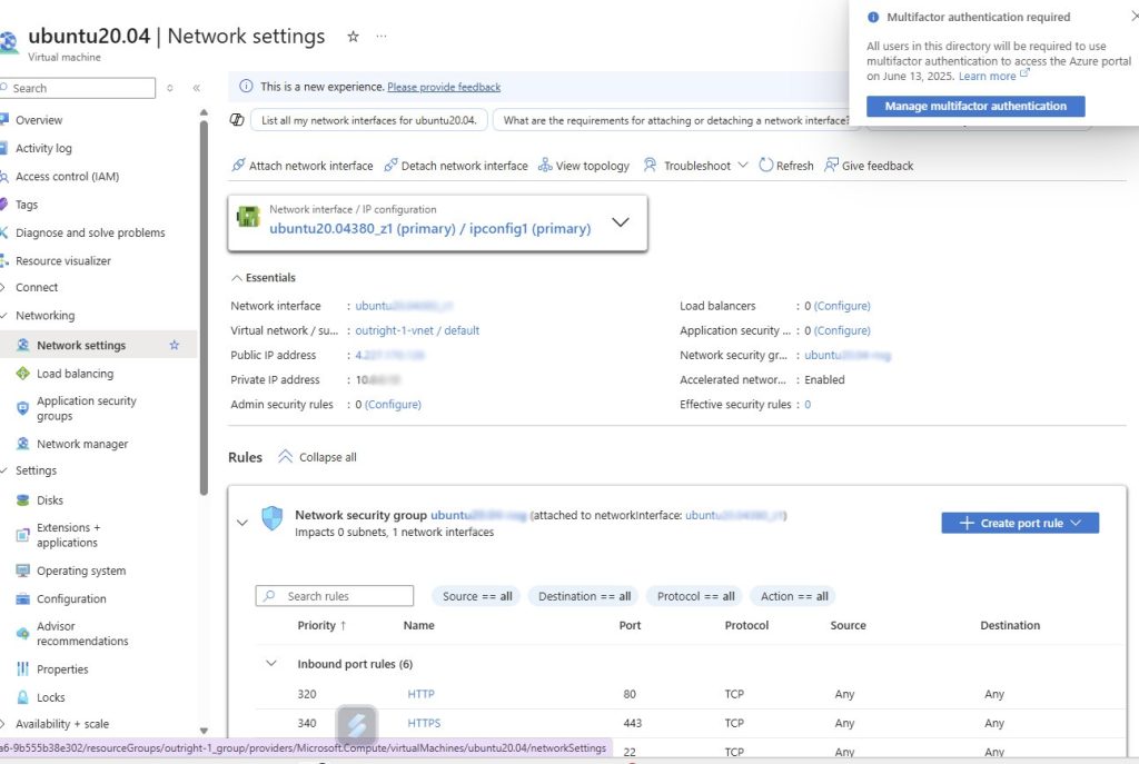 Networking Setting