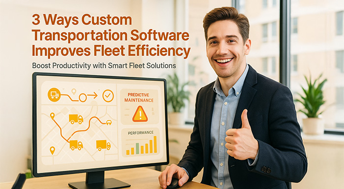 3 Ways How Custom Transportation Software Improves Fleet Efficiency  