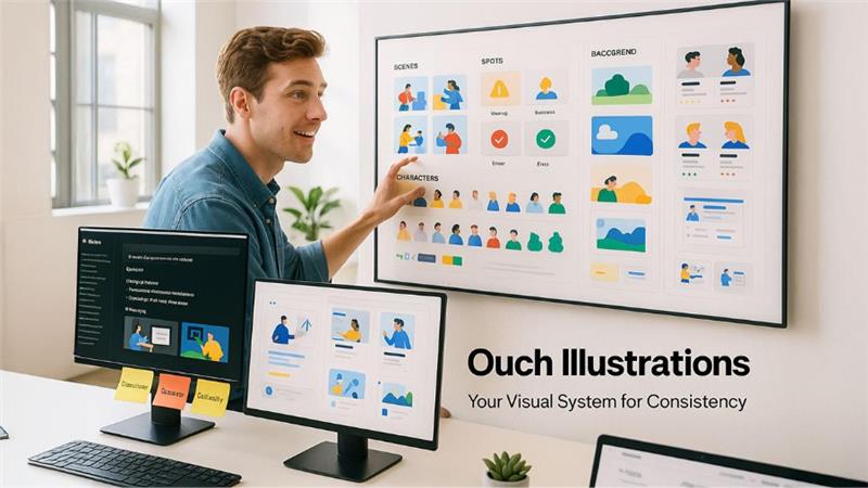 Ouch by Icons8: pragmatic visuals forproduct, marketing, and teaching