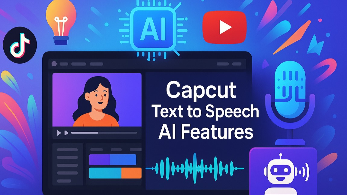 CapCut Text to Speech AI creating professional voiceovers for videos