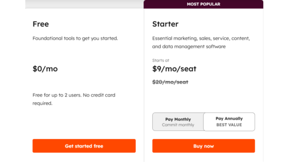 HubSpot Pricing
