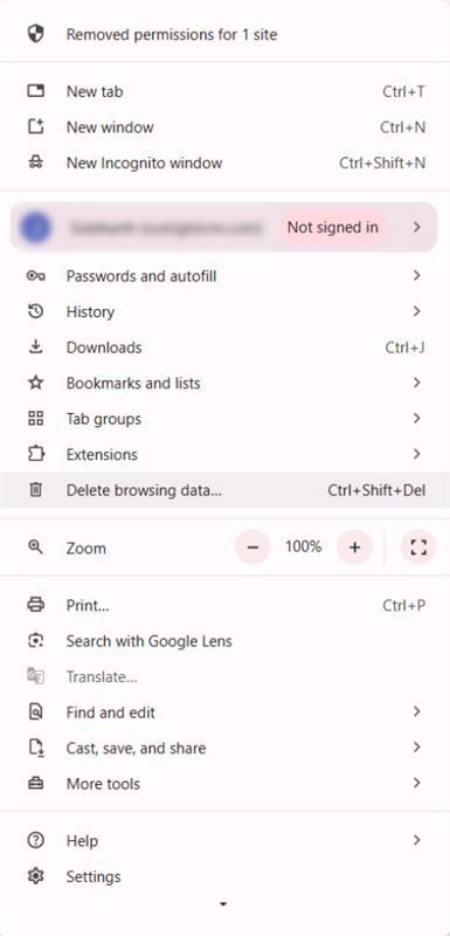 Clear Your Chrome Data