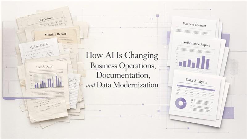 How AI Is Changing Business Operations, Documentation, and Data Modernization?