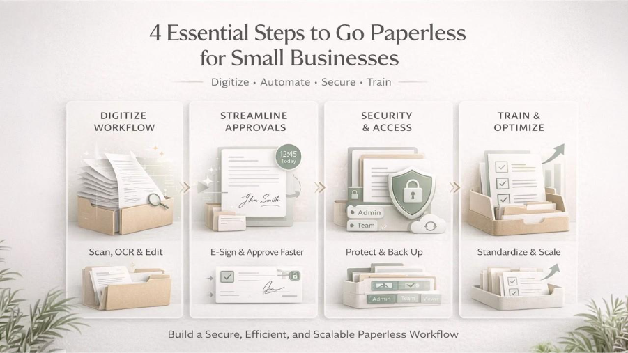 Steps to Follow for Small Businesses to Go Paperless
