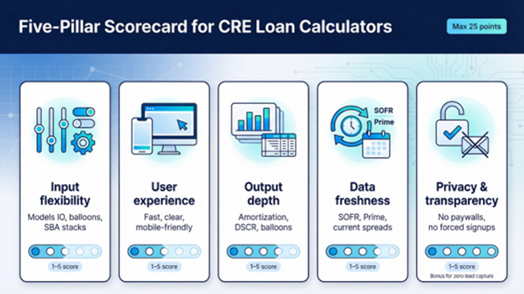 The five pillars were summed up for a maximum of 25 points.