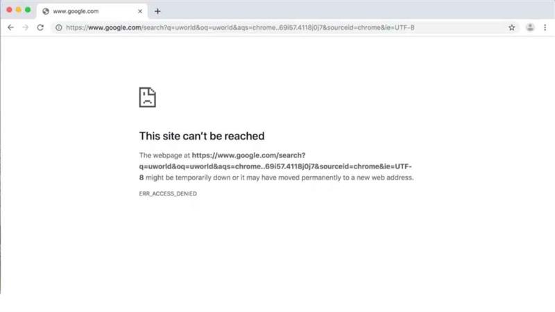 This Site Can't Be Reached