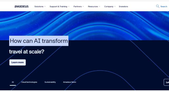 Amadeus global distribution travel booking platforms infrastructure