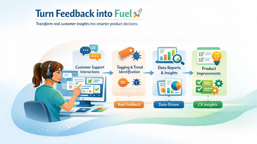 CX services analyzing customer feedback to improve products and user experience