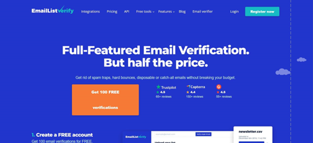 EmailListVerify tool used in email marketing services for cleaning email lists and improving deliverability