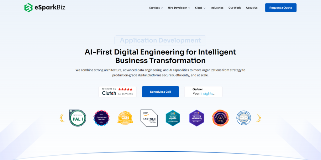 eSparkBiz cloud application development company specializing in SaaS platforms and scalable cloud solutions