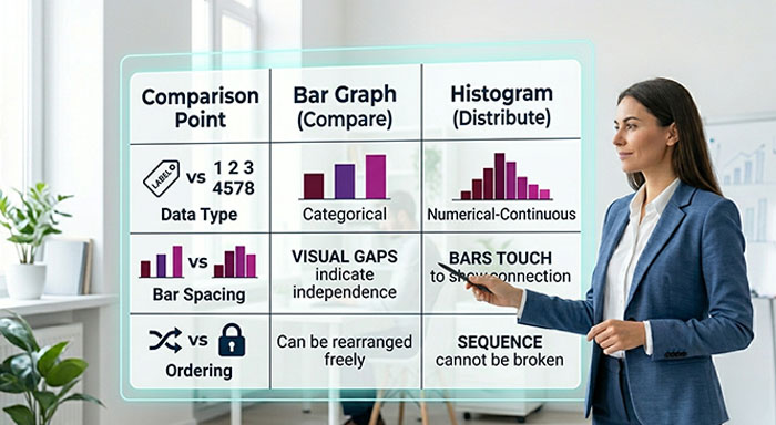 How to Choose Between Histogram and Bar Graph