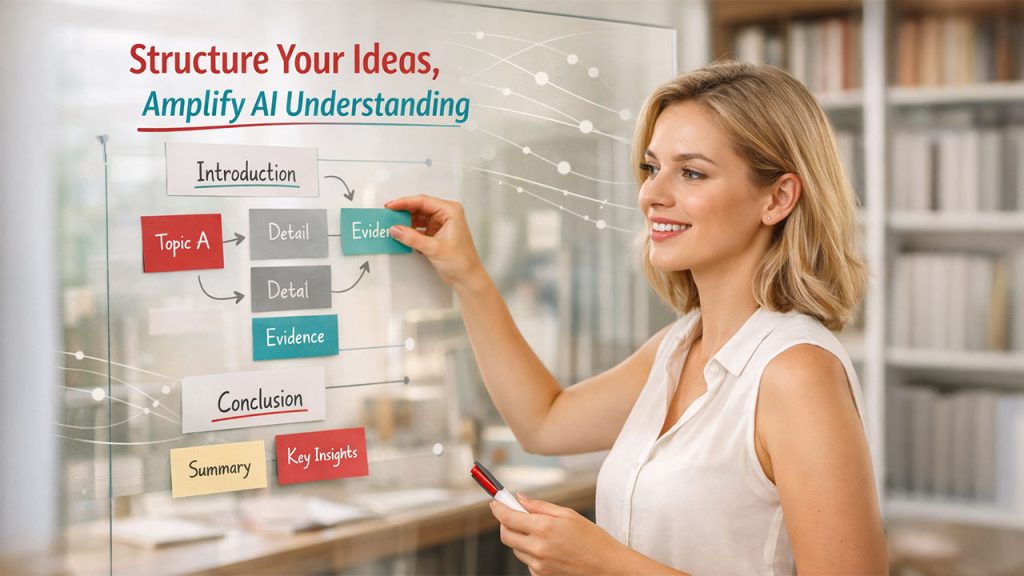 Diagram showing how large language models follow logical content structure and argument flow