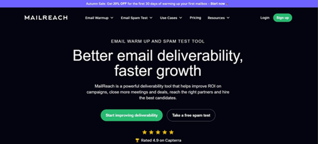 MailReach email marketing services tool for email warmup and improving inbox placement