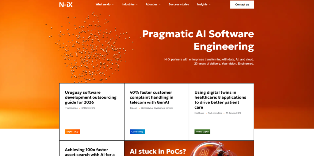 N-iX cloud application development team working on enterprise-scale cloud solutions with certifications