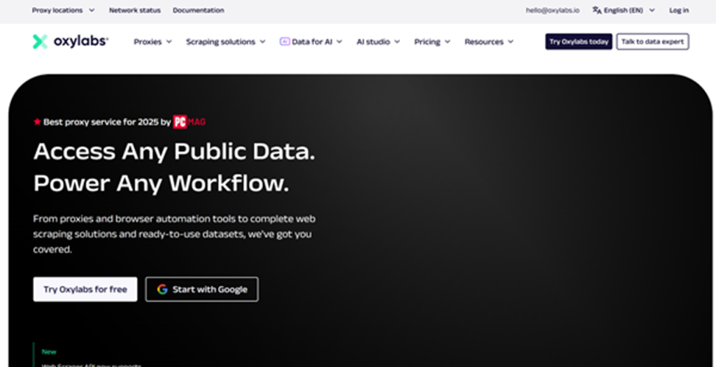 Oxylabs Twitter proxy service with large residential IP network for secure and scalable social media management