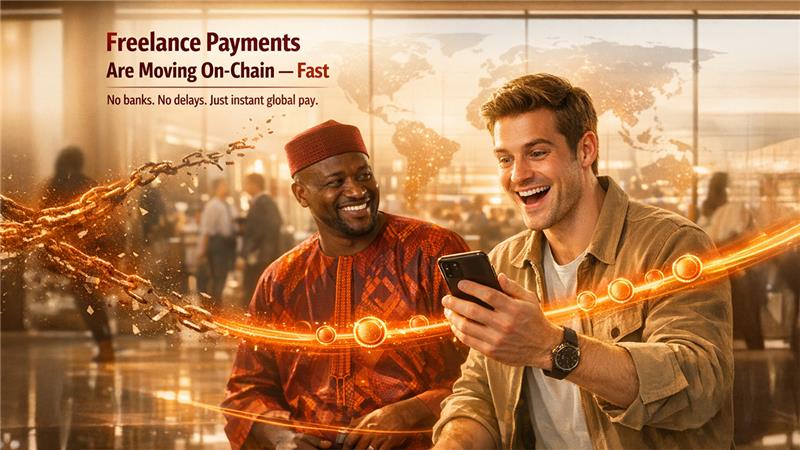 Freelance platforms enabling global payments through blockchain and digital remittances