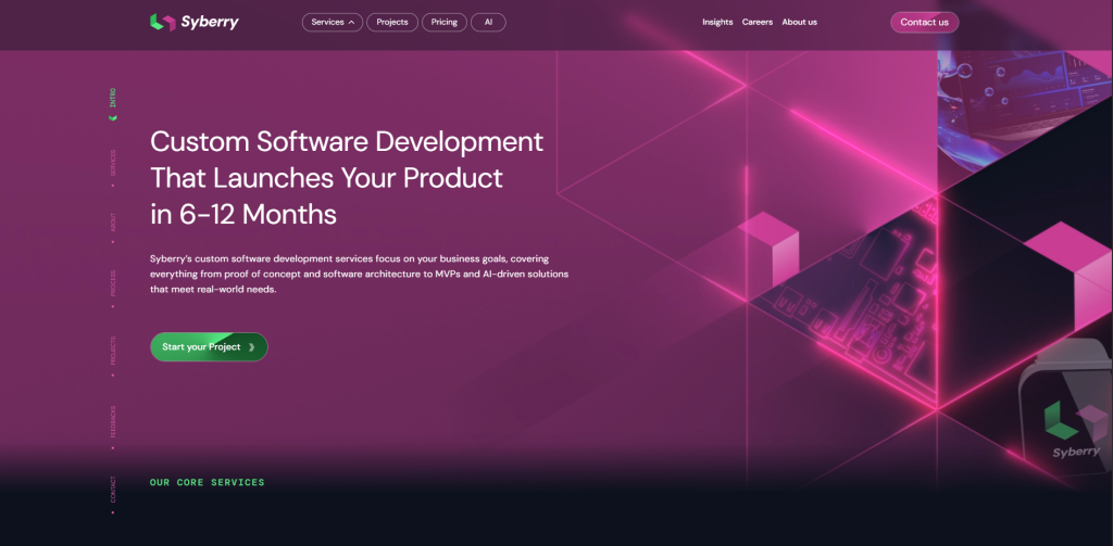 Syberry cloud application development services for regulated industries like healthcare and finance