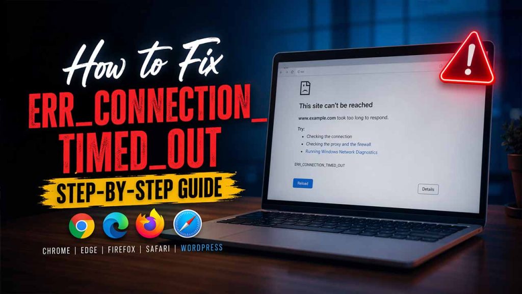How to Fix ERR_CONNECTION_TIMED_OUT Error (Step-by-Step Guide)