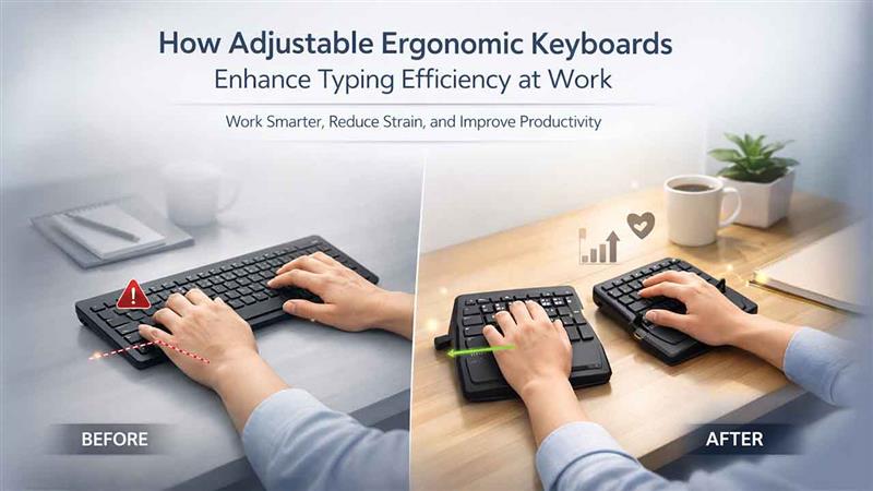 How Adjustable Ergonomic Keyboards Enhance Typing Efficiency at Work