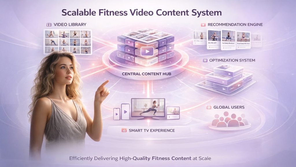 ContentScale Studios fitness app development with scalable video streaming and content management features