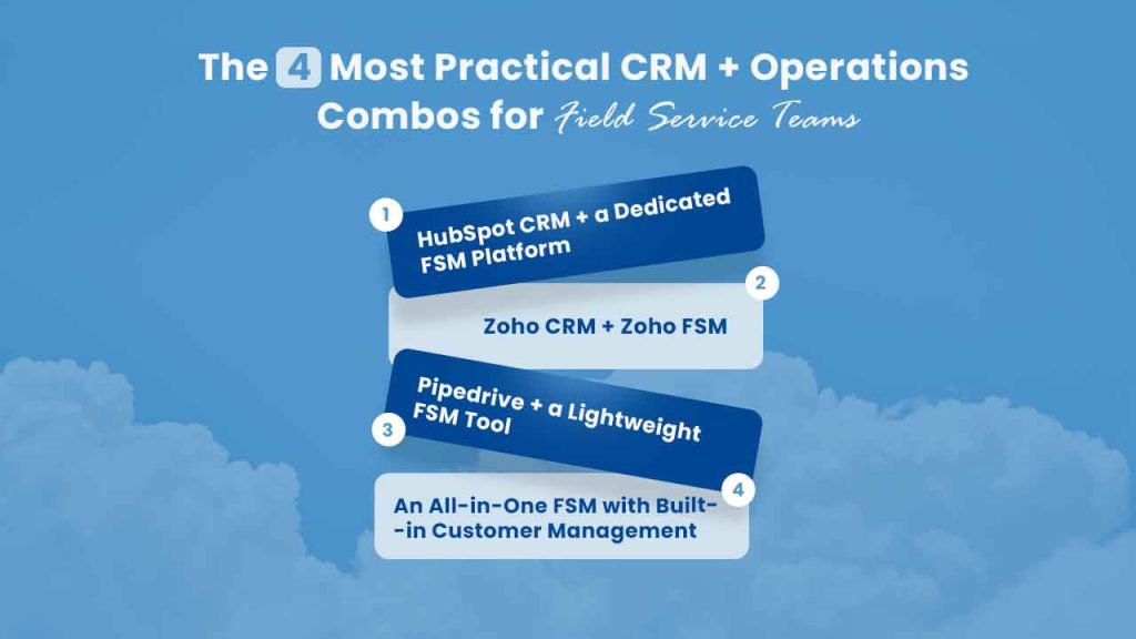 Best CRM and operations software combinations for field service teams managing jobs and customer data