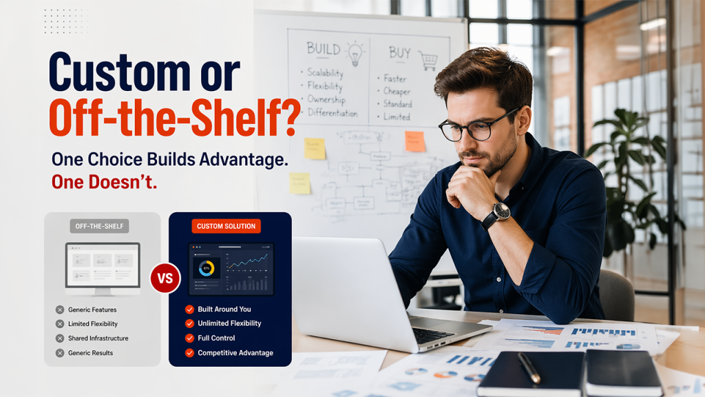 Comparison of custom development vs off-the-shelf high tech software solutions