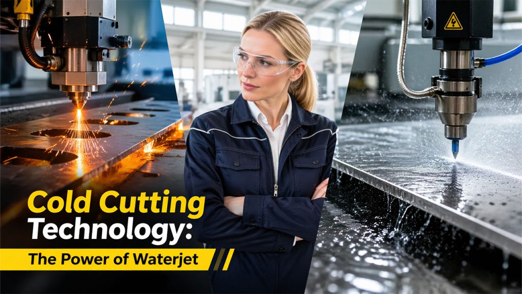 Waterjet technology performing heat-free cutting without material distortion
