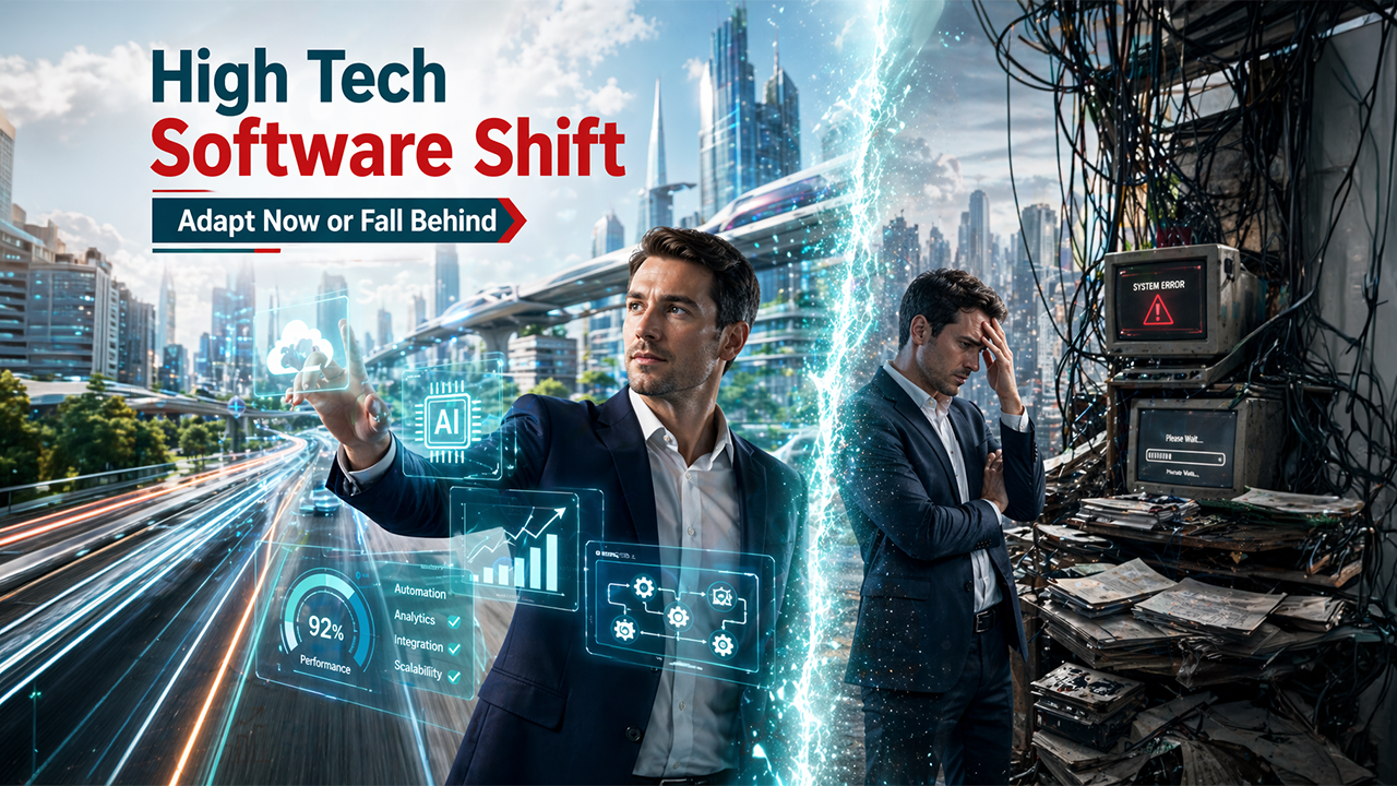 High tech software powering digital infrastructure and business innovation