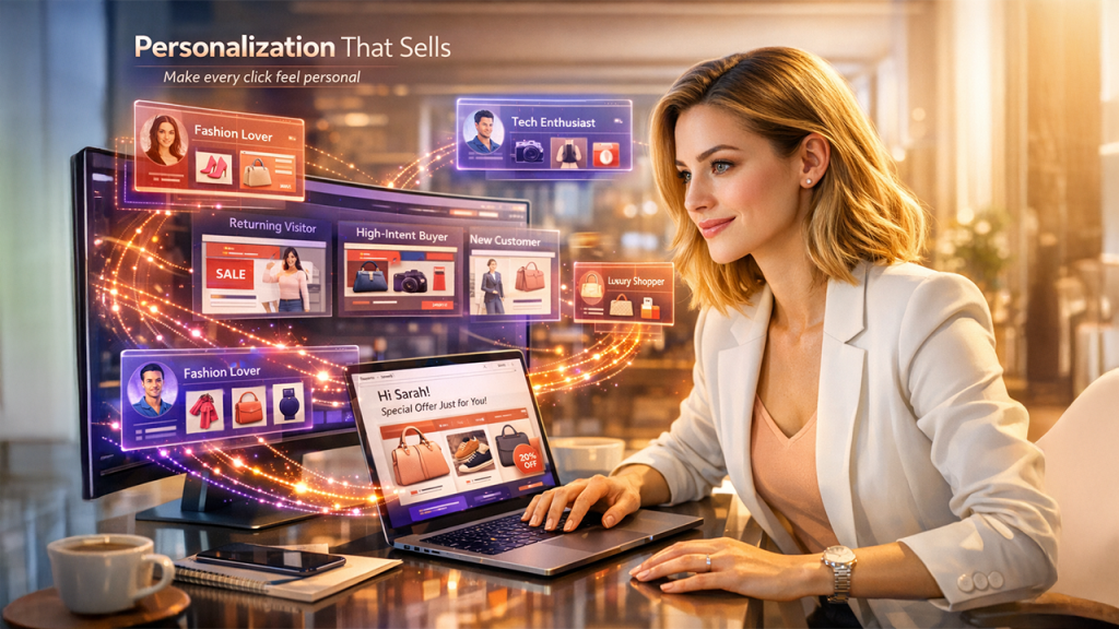 Human-level customization in digital marketing strategies showing personalized content, user experience, and targeted messaging