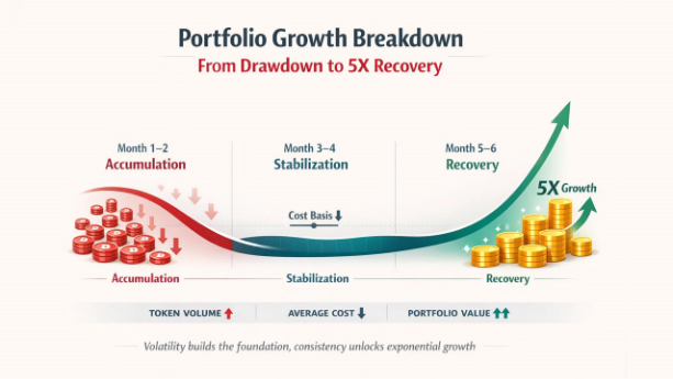 Portfolio Growth Breakdown (Realistic Scenario Analysis) 