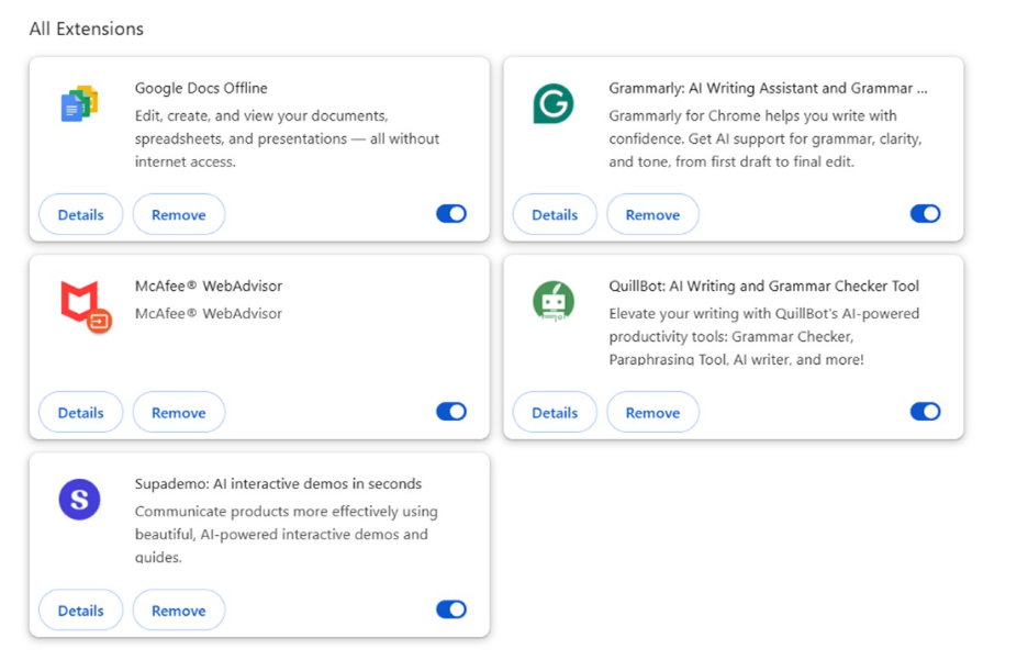 clicking on the “Remove” button