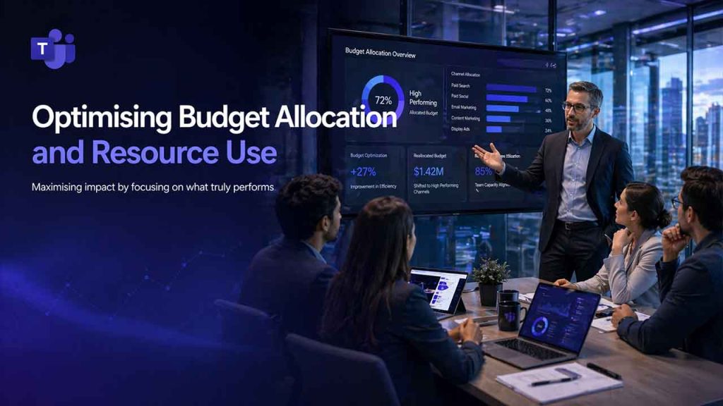 Marketing consultant optimizing budget allocation and resource use for better ROI