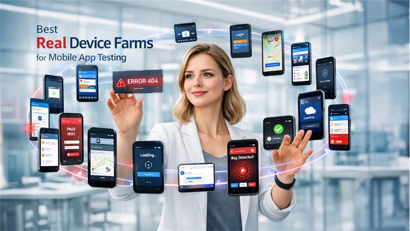 Mobile app testing on real devices using cloud-based device farm platforms