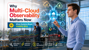 Multi-cloud observability dashboard showing unified monitoring across multiple cloud platforms