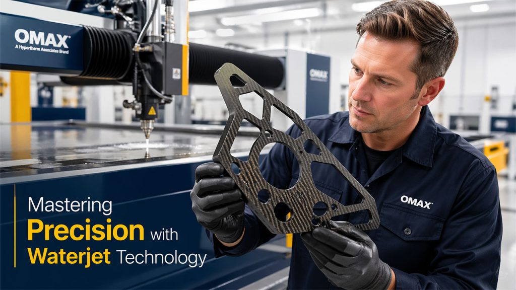 Waterjet technology delivering precision cutting with clean edges on industrial materials