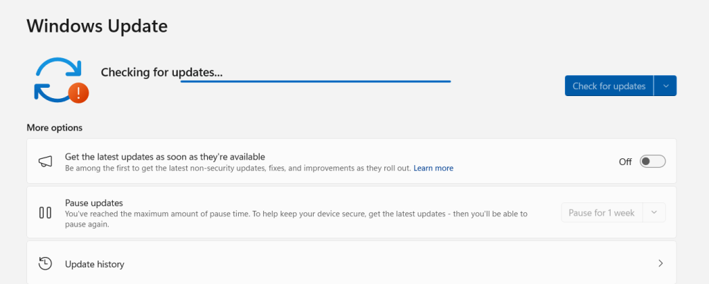  Windows Update Mismatch