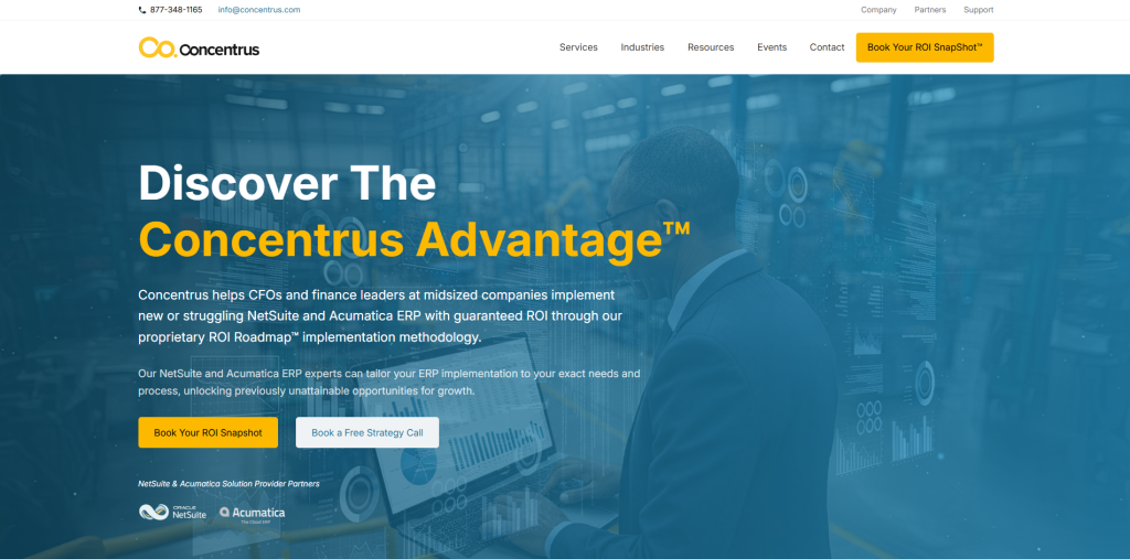 Concentrus NetSuite consulting partner for manufacturing and distribution companies