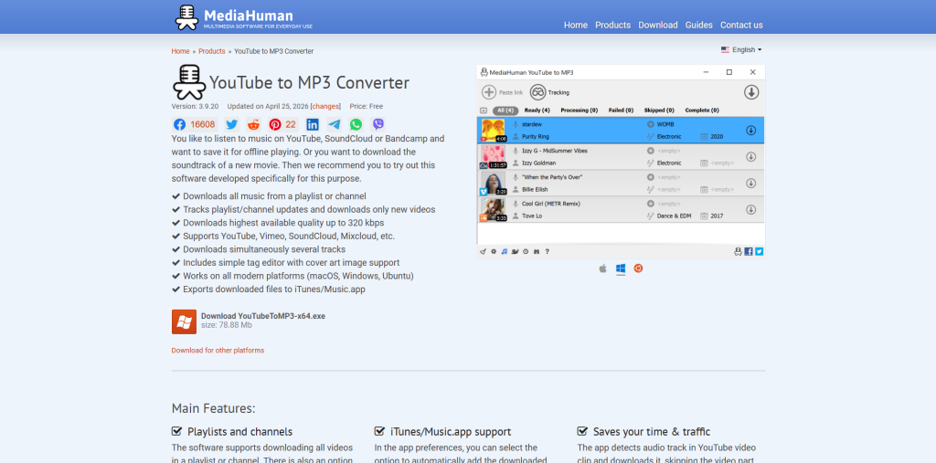 MediaHuman YouTube to MP3 Converter