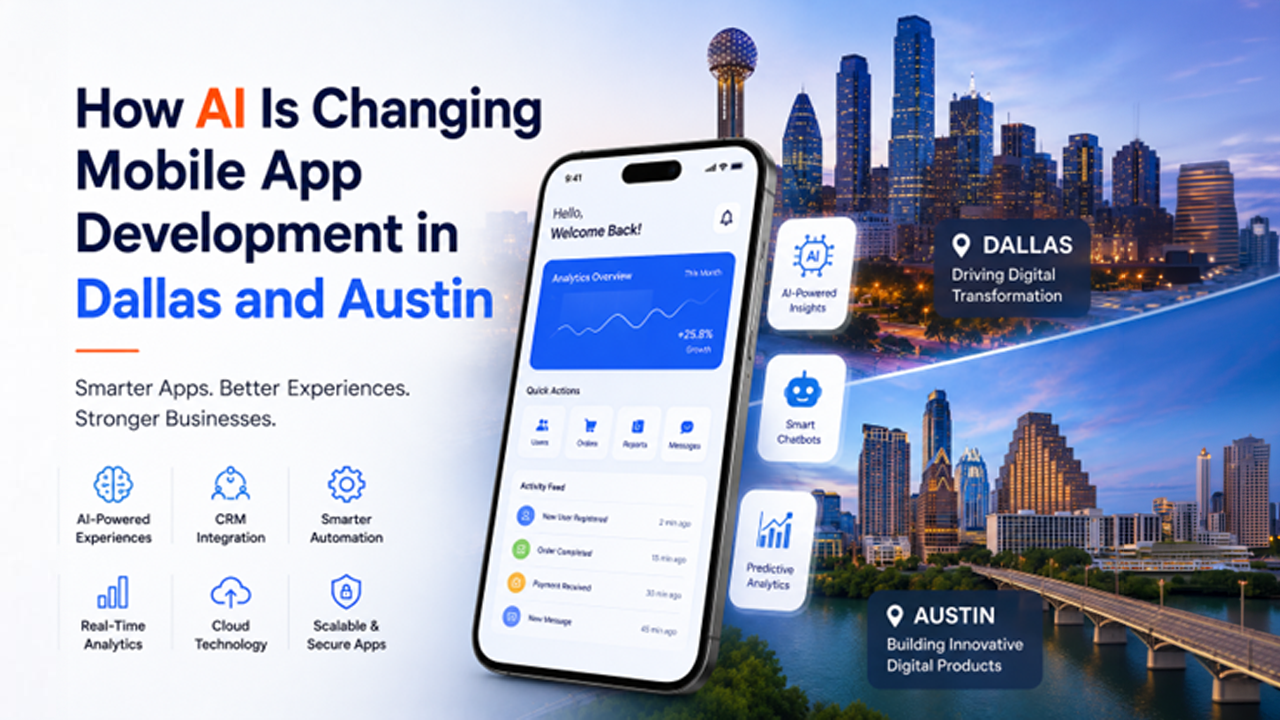 AI-powered mobile app development services in Dallas and Austin for scalable business applications
