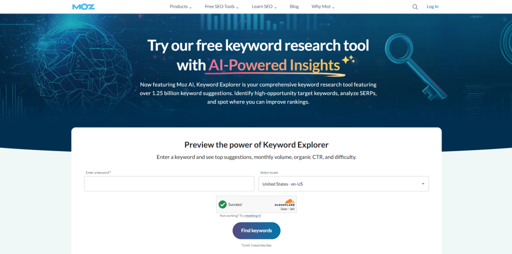 Moz Keyword Explorer