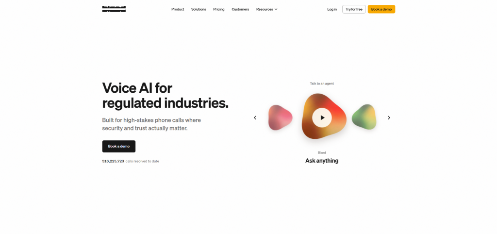 Bland AI programmable outbound voice agent automating high-volume customer calls and AI-powered voice communications