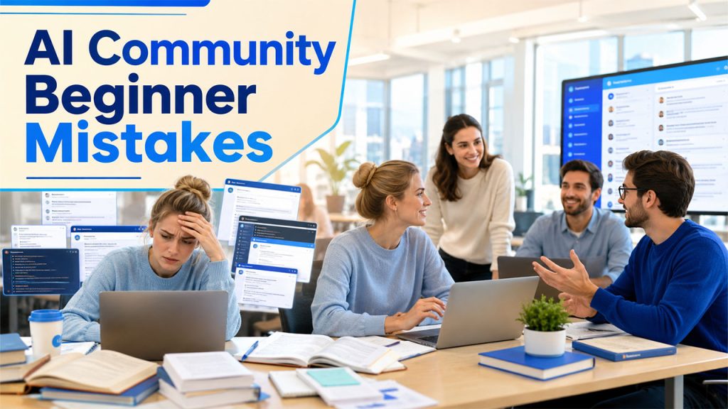 Common beginner mistakes to avoid when joining an AI community and learning artificial intelligence.