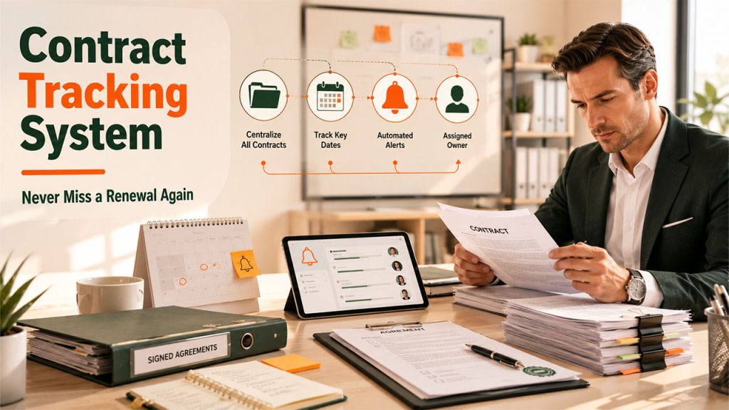 How to create a successful contract tracking system with centralized contract management and automated renewal alerts