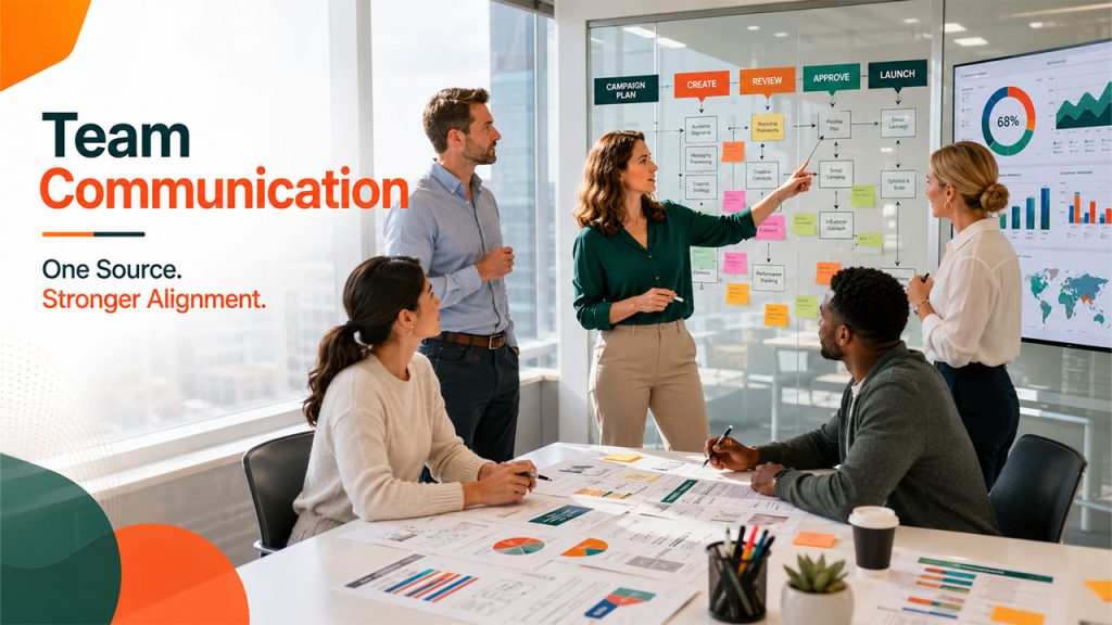 Operational systems improving communication and collaboration across marketing, sales, and cross-functional teams.