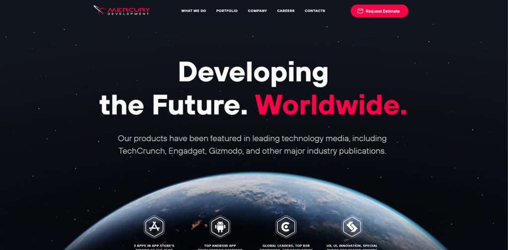 Mercury Development offering Miami mobile app development services with expertise in native and cross-platform applications