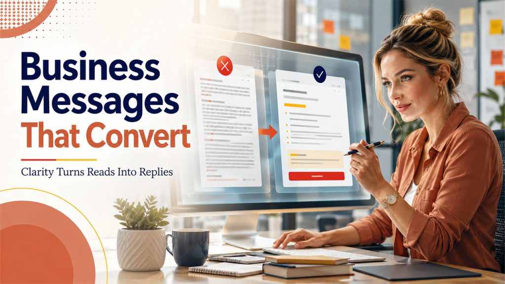 AI in business communications helping professionals create compelling business messages, emails, and client communications.
