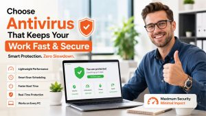 Antivirus for small business protecting office computers without slowing down performance